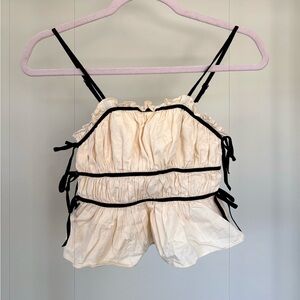 Japna Cream Camisole with Black Trim